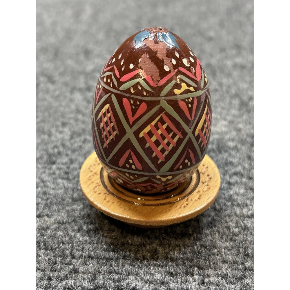 Ukrainian Authentic Pysanka Wooden Egg Ukraine Gift Holiday Easter Hand Paint